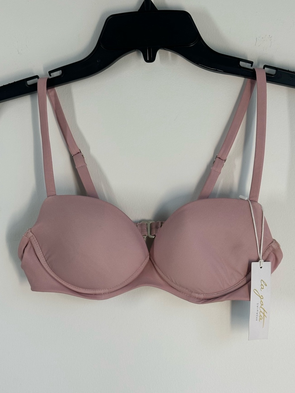 La Gotta Swimwear Blush Pink Underwire Bikini Top Size Medium, NWT